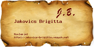 Jakovics Brigitta névjegykártya